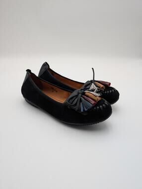 Josef Seibel Double Air Reaction Shoes Womens Size 6.5 Black Suede Moccasin